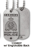 RCMP PEWTER DOG TAGS