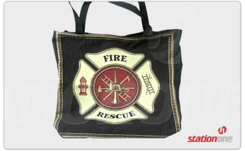 Firefighter Shield Tote Bag