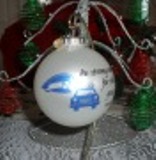 Police glass ornament