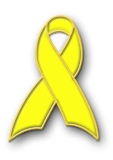Ribbon Pin - Yellow / Gold